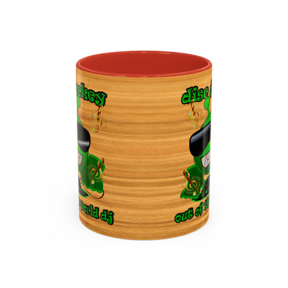 disc jockey - Accent Mug (butterscotch wood finish)