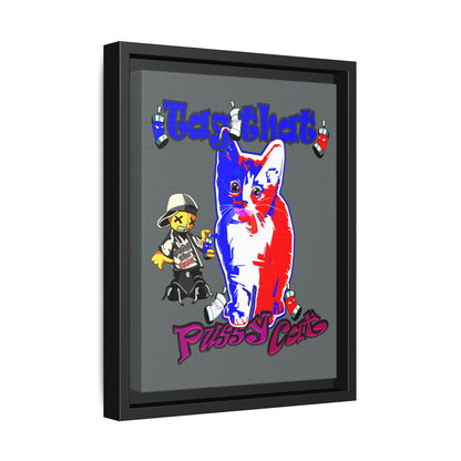 tag that - framed canvas art (dark grey)