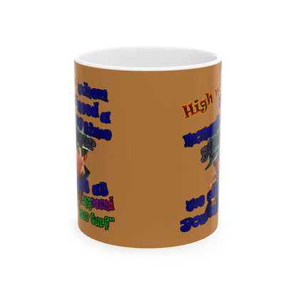 high noon - White Mug (light brown)