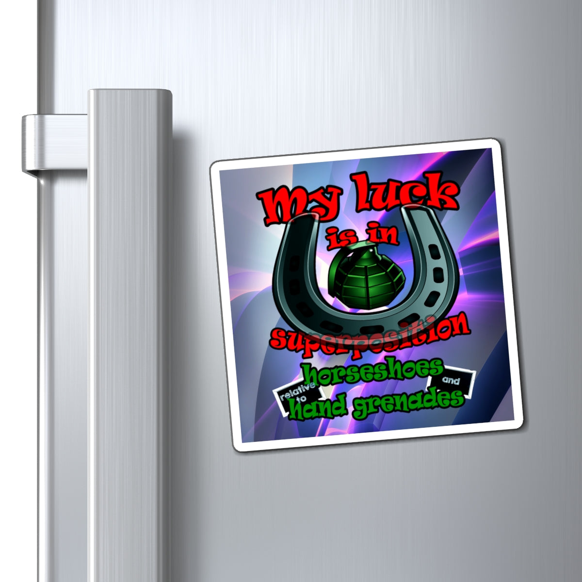 my luck - Magnets - (grey-pink wave)