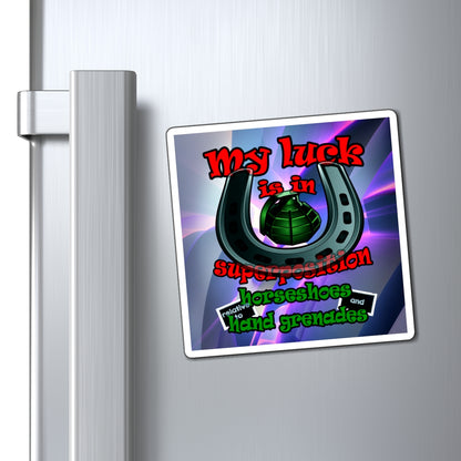 my luck - Magnets - (grey-pink wave)