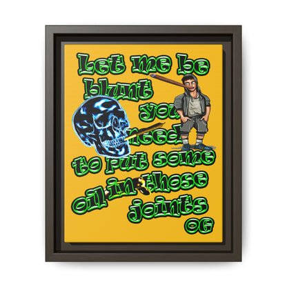 og - framed canvas art (yellow)