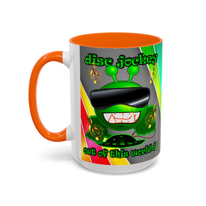 disc jockey - Accent Mug (rainbow split)