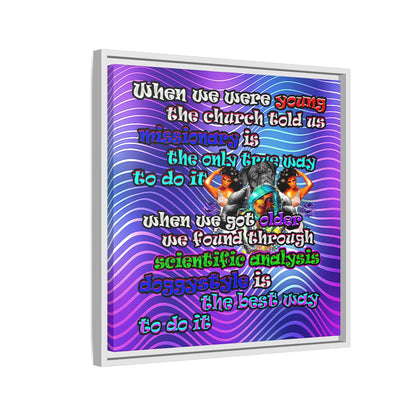 doggystyle - framed canvas art (purple wave)