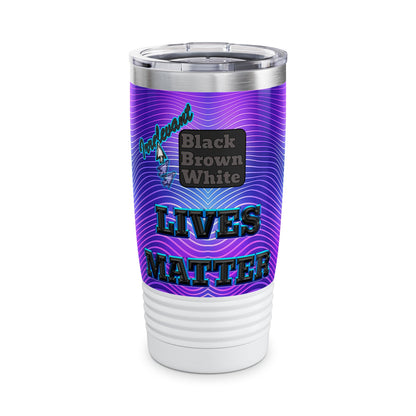 irrelevant - Ringneck Tumbler, 20oz (purple wave)
