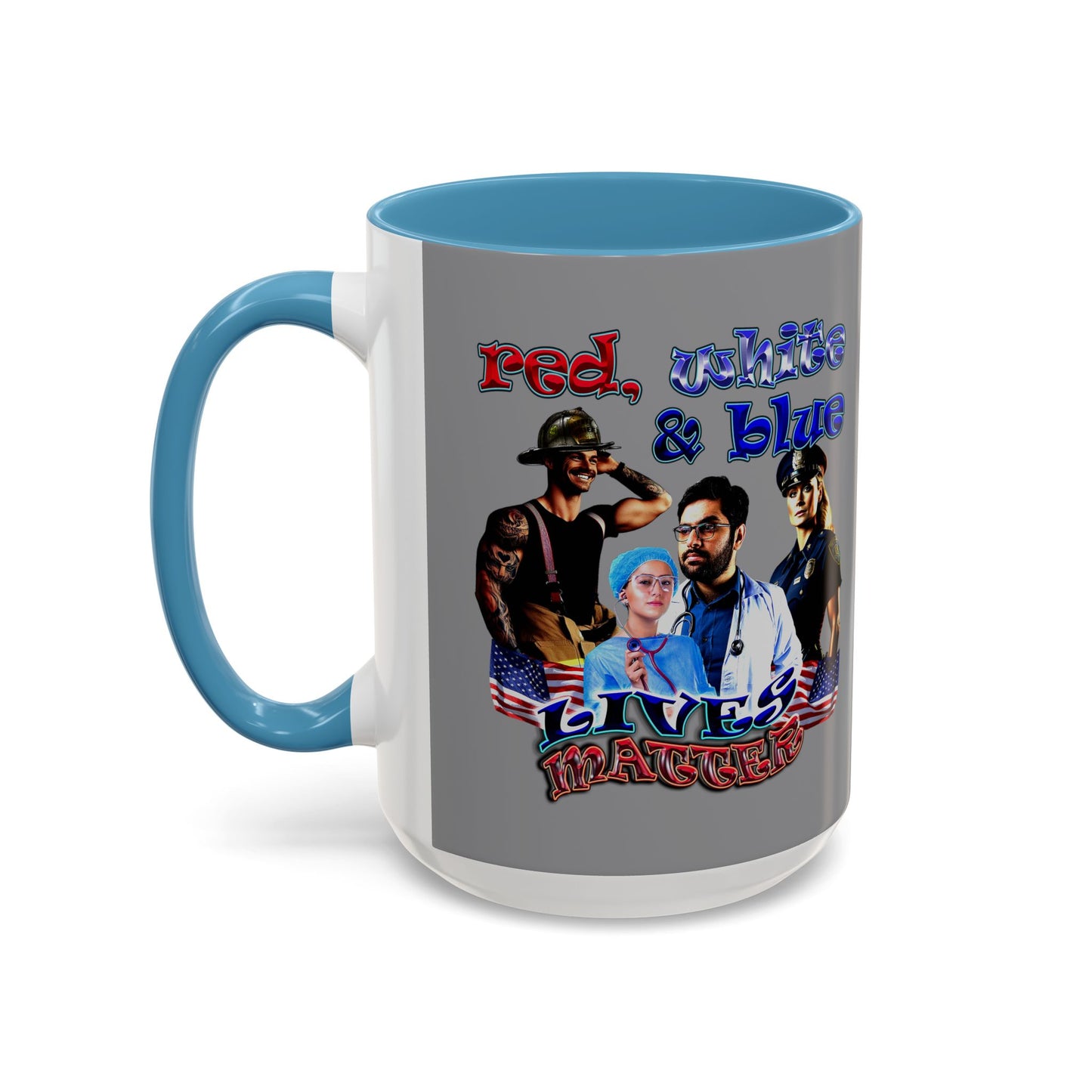 rw&b lives matter - Accent Mug (grey)