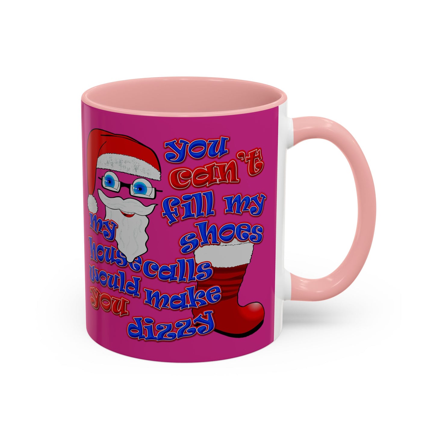 santa's shoes - Accent Mug (pink)