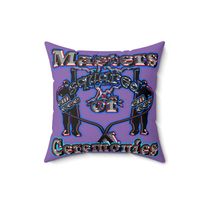 em cee squared - Spun Polyester Square Pillow - (light purple)