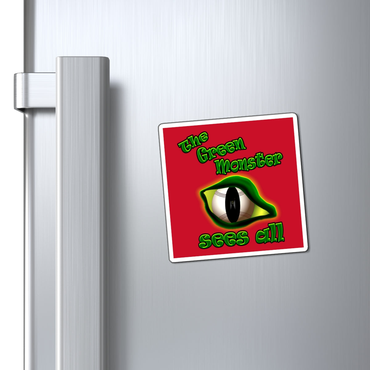 green monster - Magnets - (dark red)