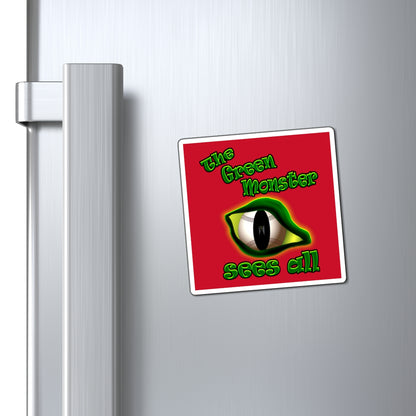 green monster - Magnets - (dark red)