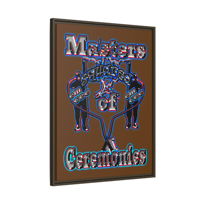 em cee squared - framed canvas art (brown)