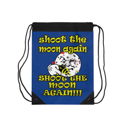 shoot the moon again - Drawstring Bag (dark blue)