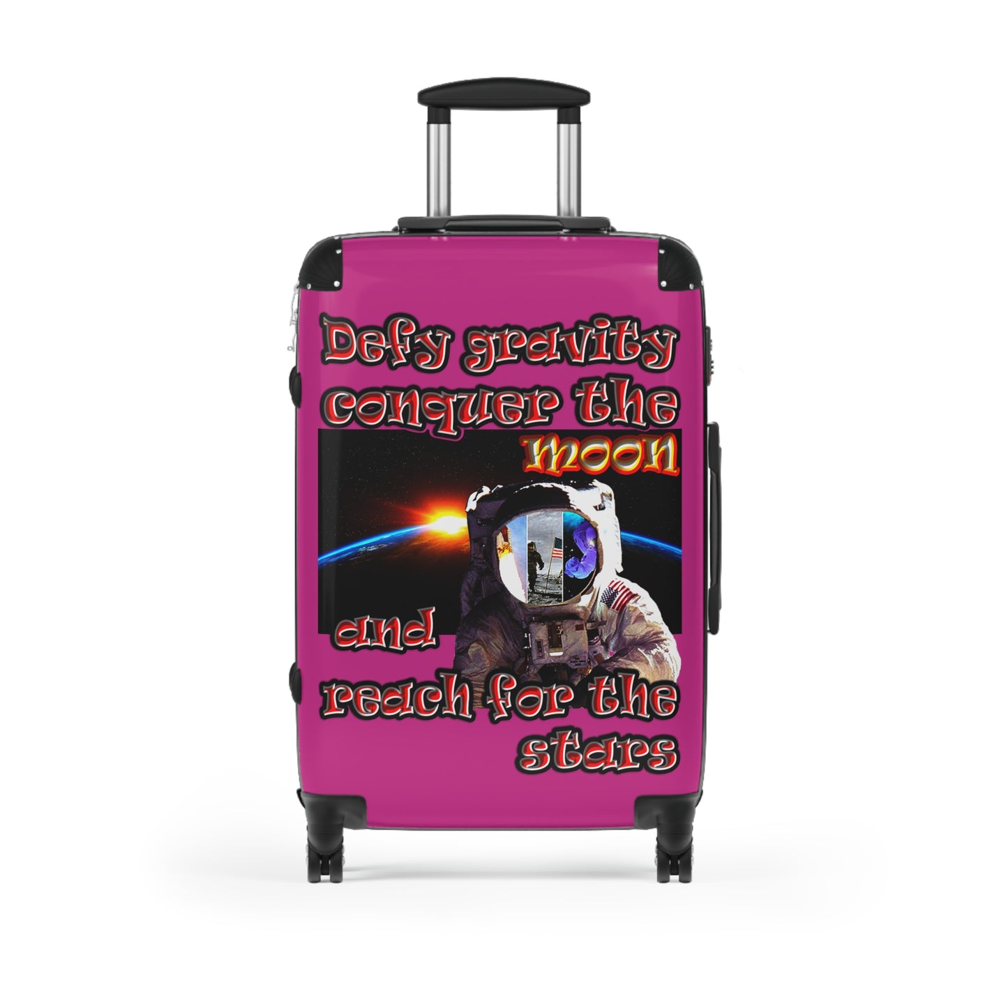defy conquer reach - Suitcase (pink)