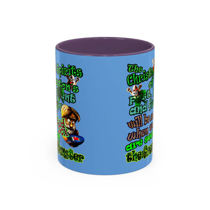 christmas spirits of boston - Accent Mug (light blue)