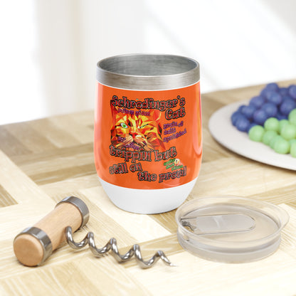 schrodinger's cat - Chill Wine Tumbler (orange)
