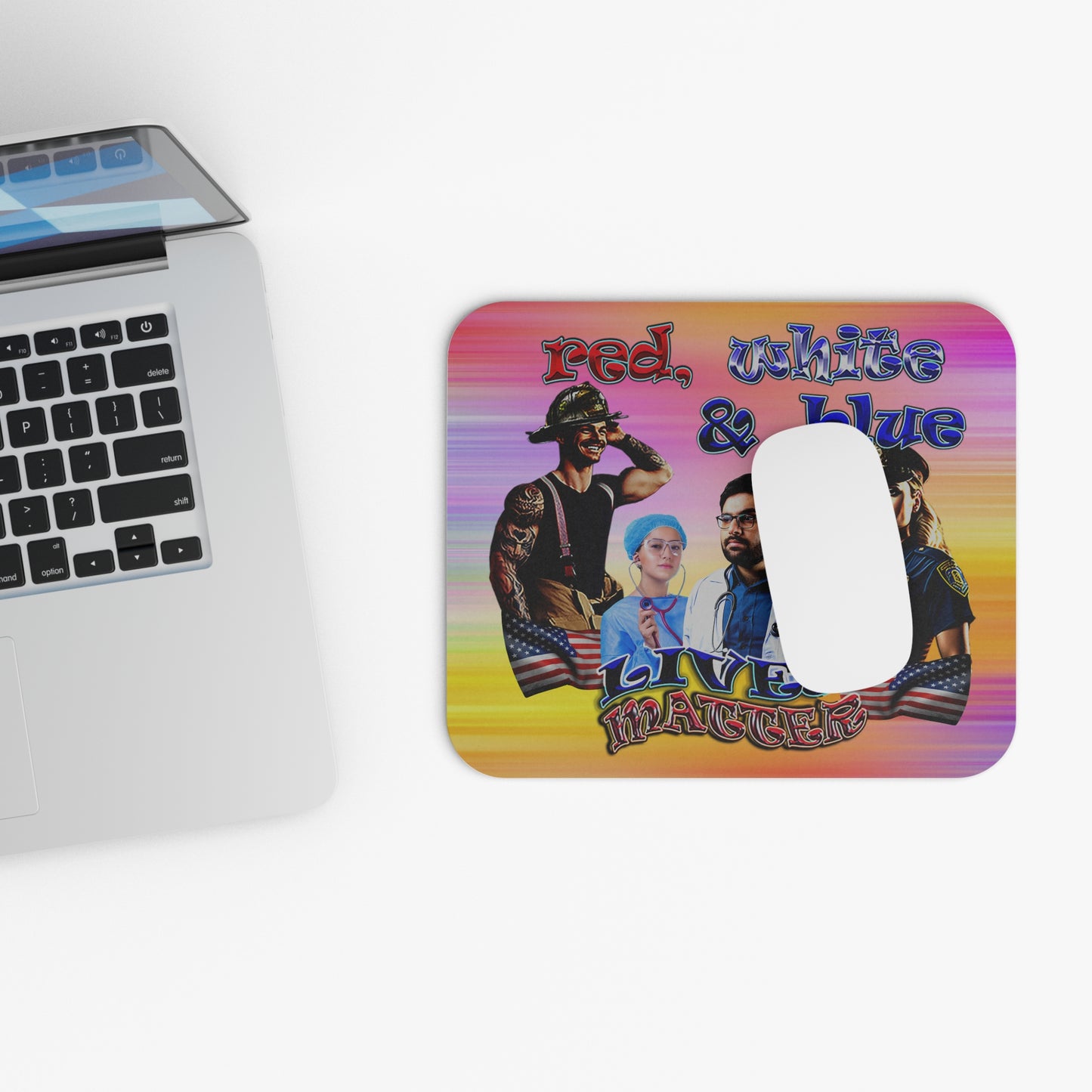 rw&b lives matter - Mouse Pad (Rectangle) (color blur)