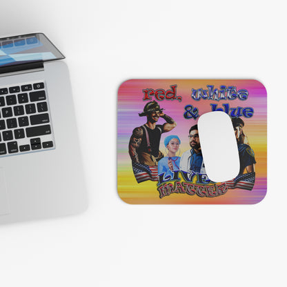rw&b lives matter - Mouse Pad (Rectangle) (color blur)