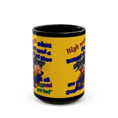 high noon - Black Mug (yellow)