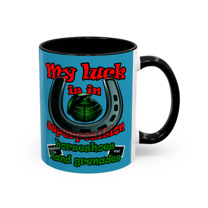 my luck - Accent Mug (turquoise)