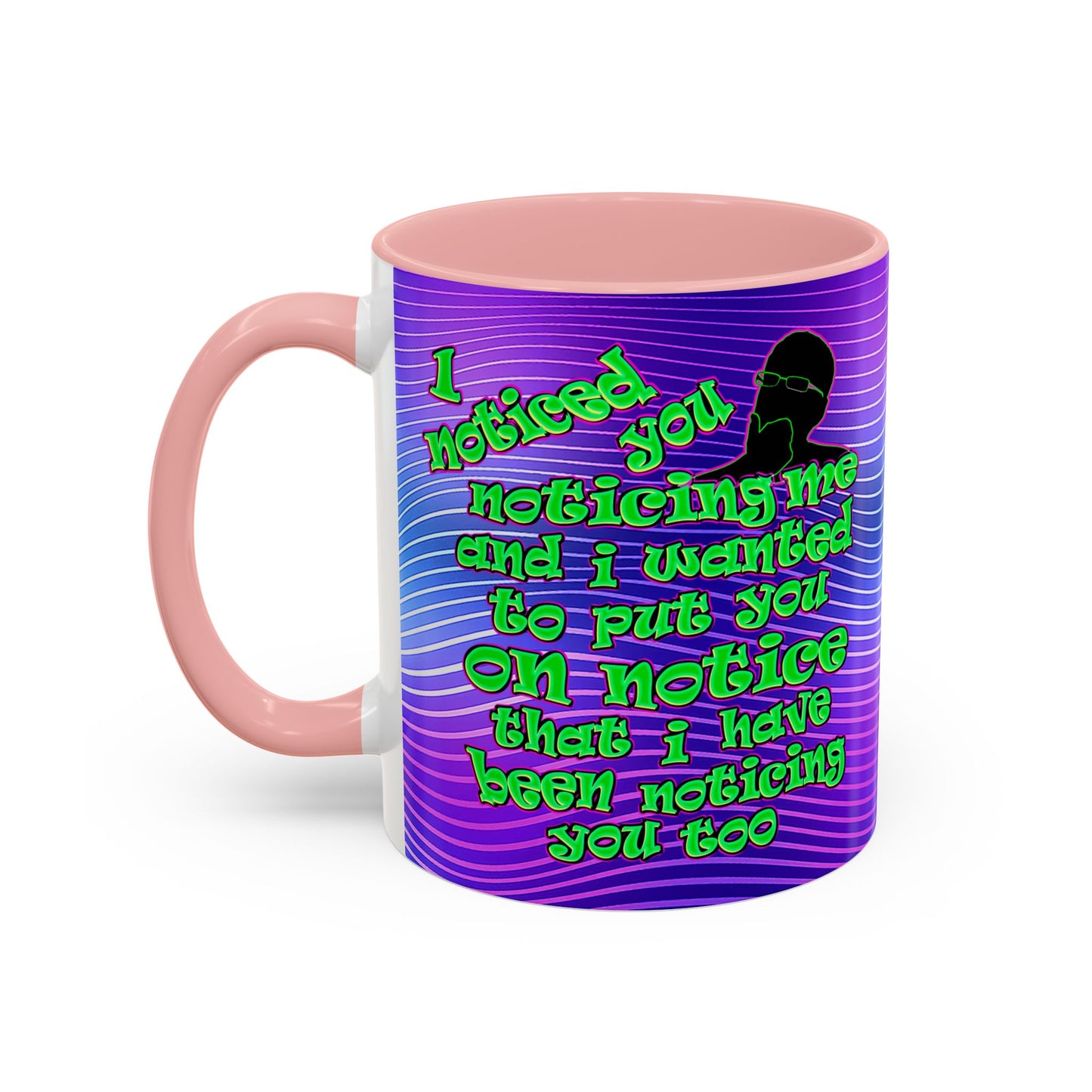 noticed you noticing - Accent Mug (purple wave)