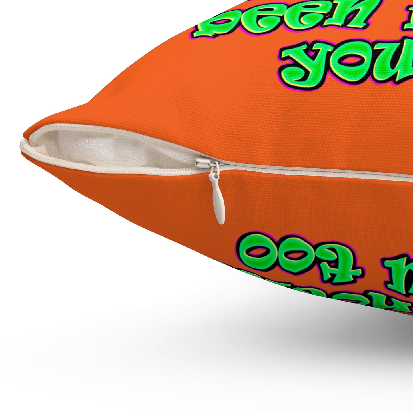 noticed you noticing - Spun Polyester Square Pillow - (orange)