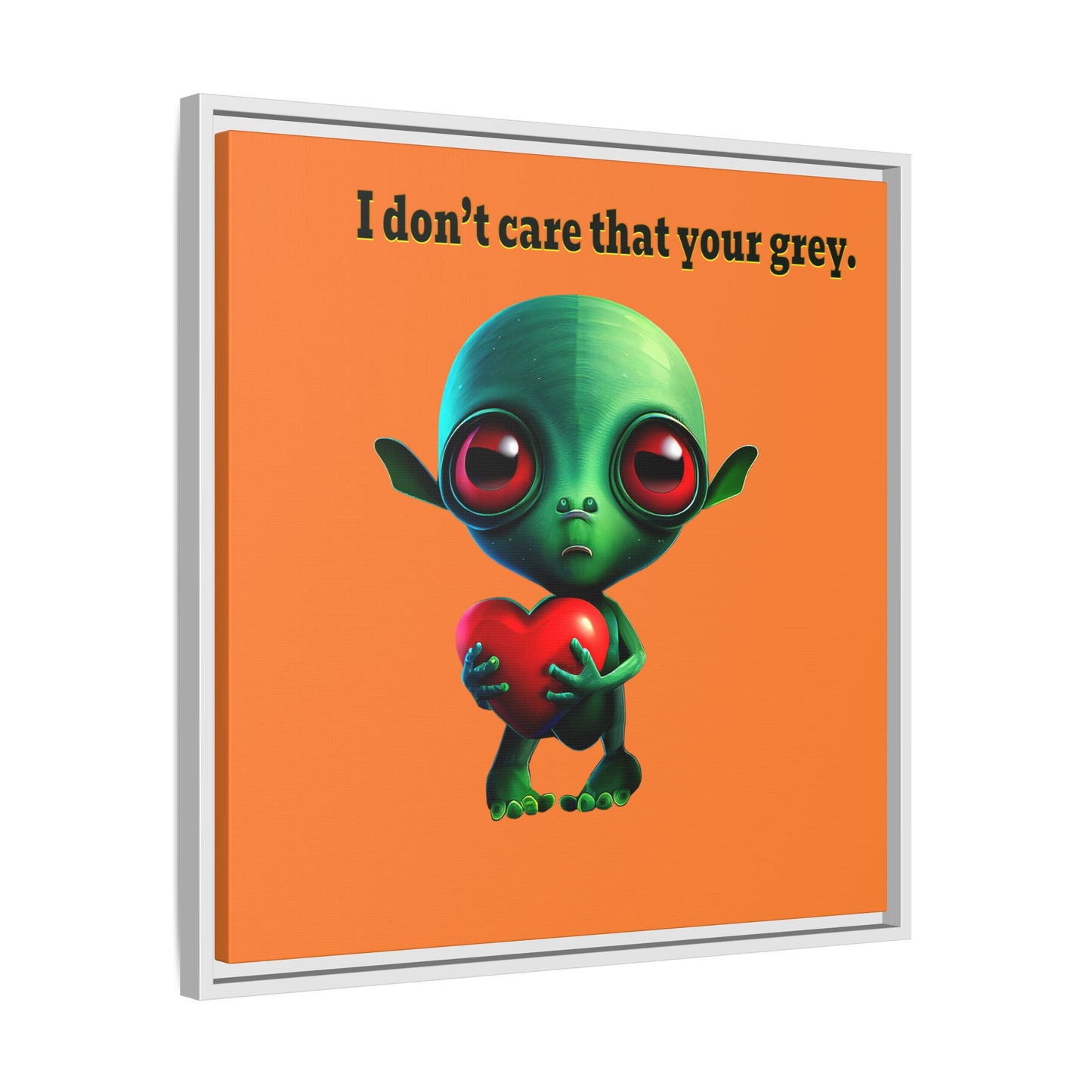 I don't care that your grey - framed canvas art (crusta)