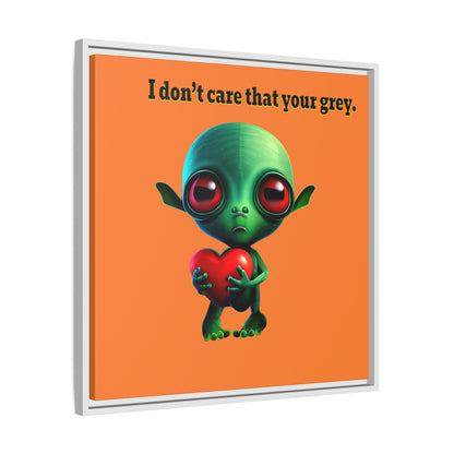 I don't care that your grey - framed canvas art (crusta)
