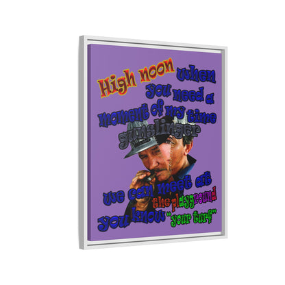 high noon - framed canvas art (light purple)