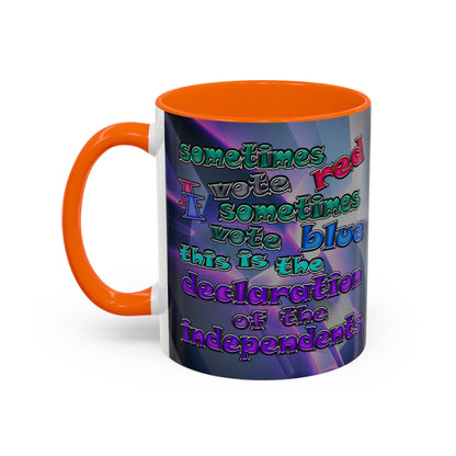 declaration of the independents - Accent Mug (grey-pink wave)