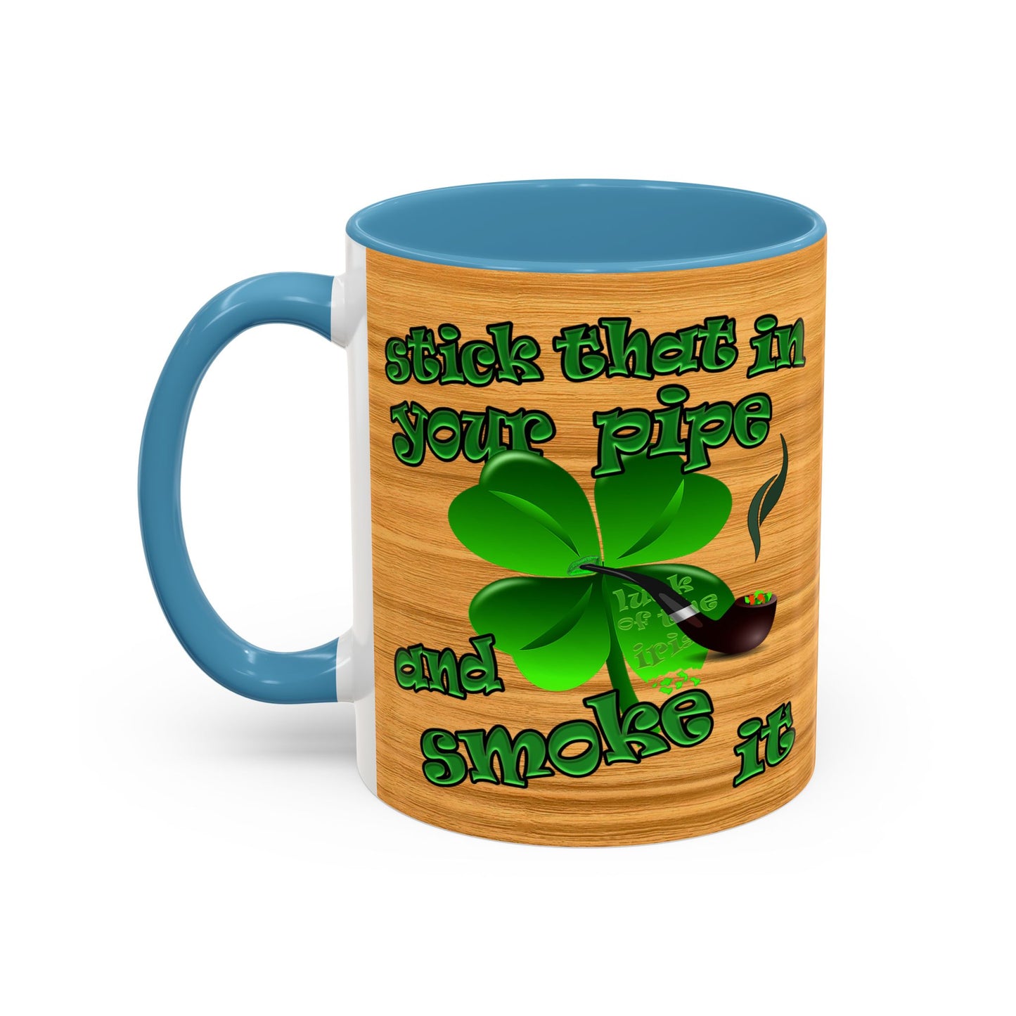 celtics logo - Accent Mug (butterscotch wood finish)