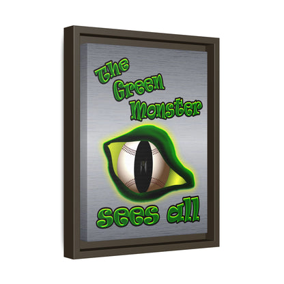 green monster - framed canvas art (brushed nickel)