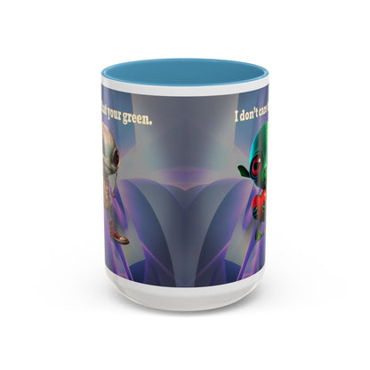 I don't care that your grey - Accent Mug (grey-pink wave)