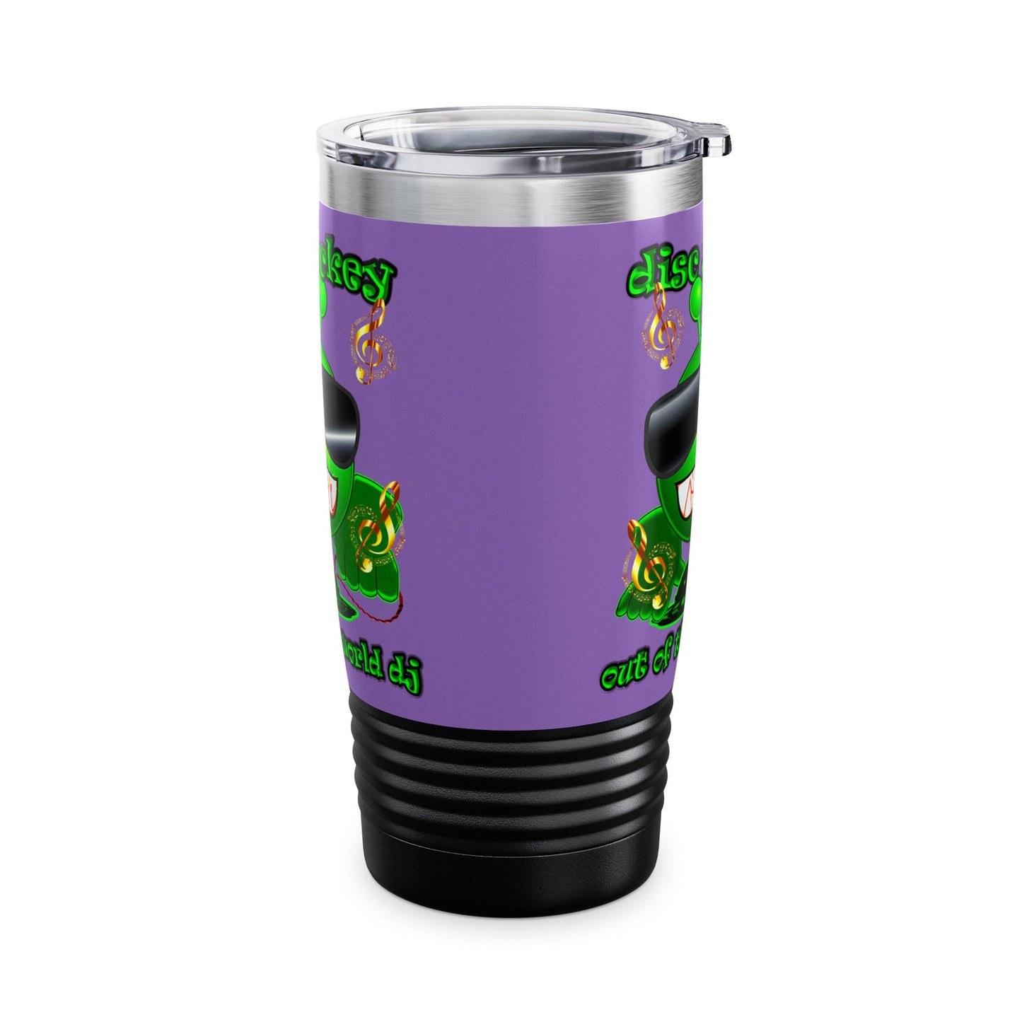 disc jockey - Ringneck Tumbler, 20oz (light purple)