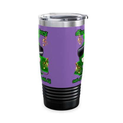 disc jockey - Ringneck Tumbler, 20oz (light purple)