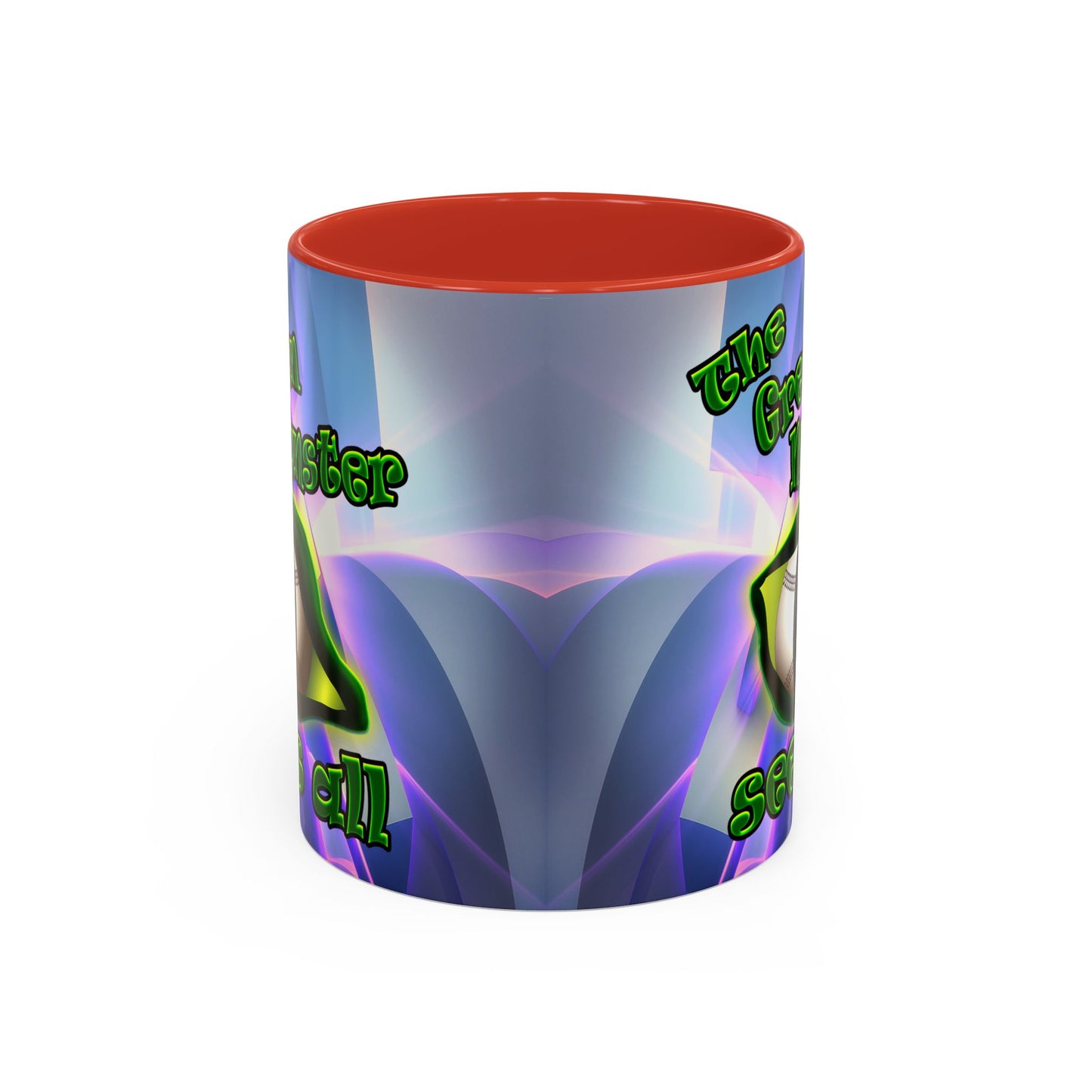 green monster - Accent Mug (grey-pink wave)