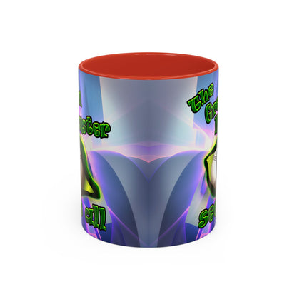 green monster - Accent Mug (grey-pink wave)