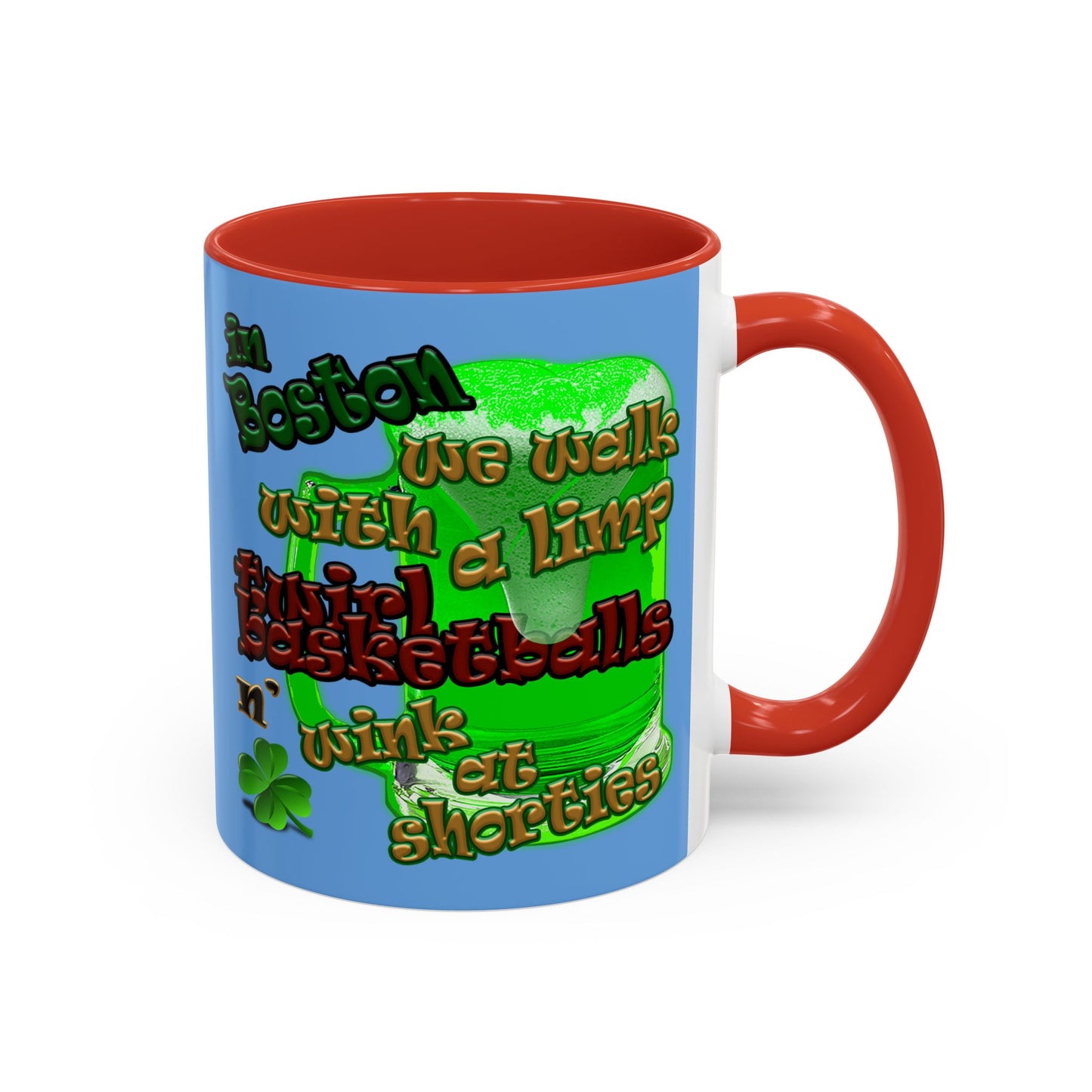 celtics logo - Accent Mug (light blue)