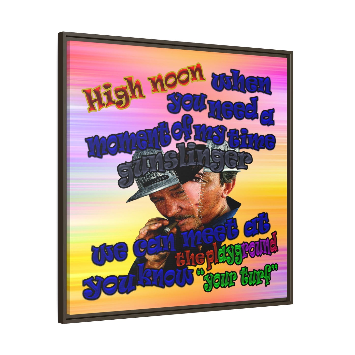 high noon - framed canvas art (color blur)