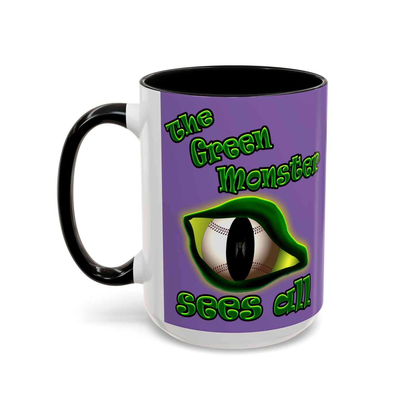 green monster - Accent Mug (light purple)