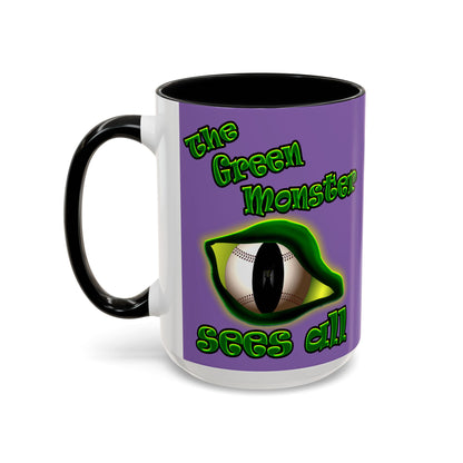 green monster - Accent Mug (light purple)