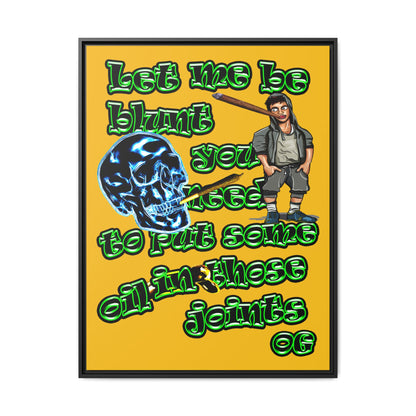 og - framed canvas art (yellow)