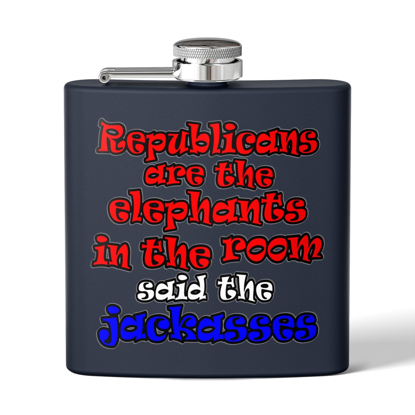 donkeys and elephants - Stainless Steel Flask