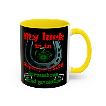 my luck - Accent Mug (black)