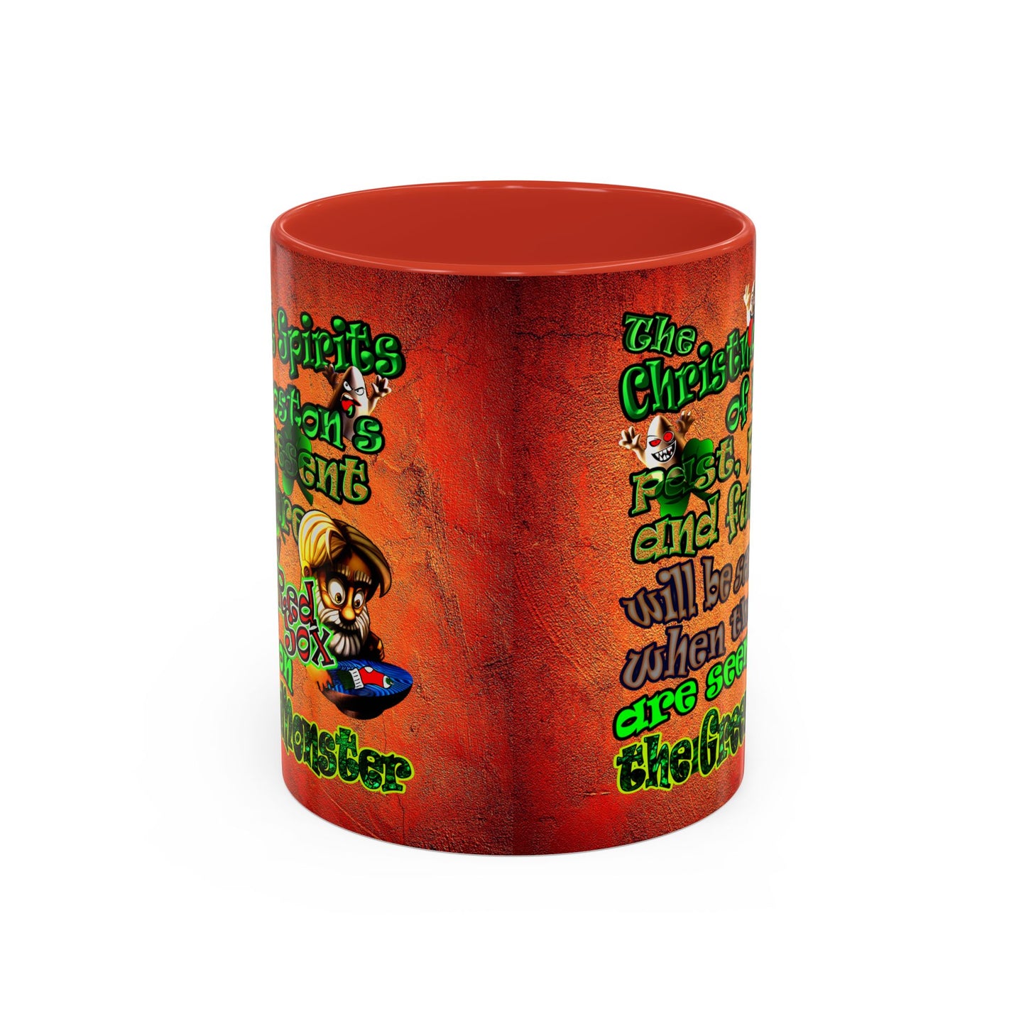christmas spirits of boston - Accent Mug (burnt orange)