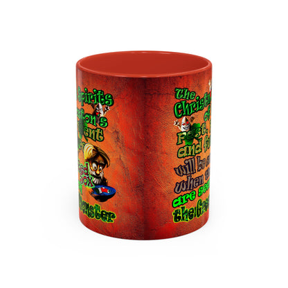 christmas spirits of boston - Accent Mug (burnt orange)