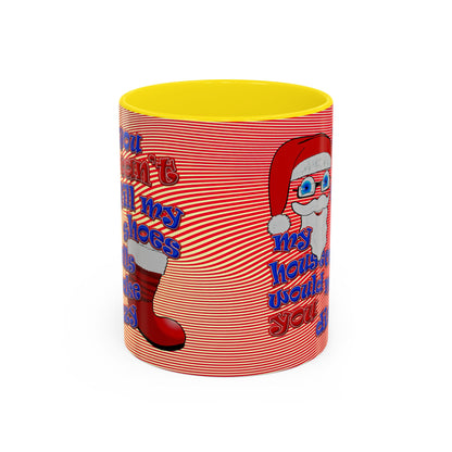 santa's shoes - Accent Mug (yellow-orange wave)