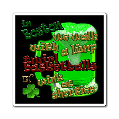 celtics logo - Magnets - (black)