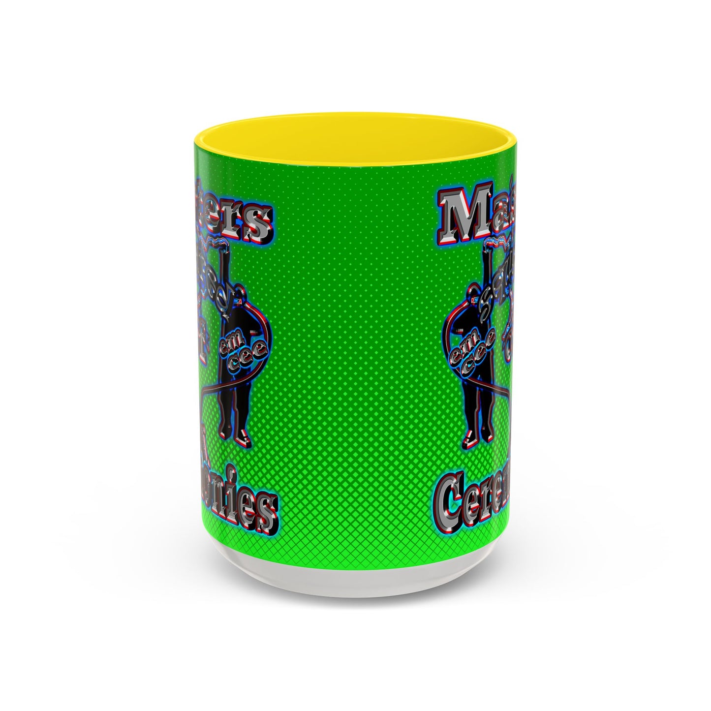 em cee squared - Accent Mug (logo green)