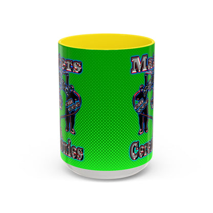 em cee squared - Accent Mug (logo green)