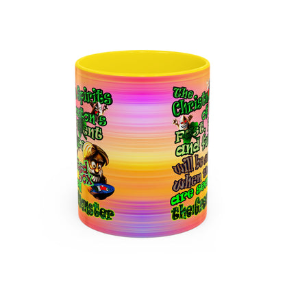 christmas spirits of boston - Accent Mug (color blur)